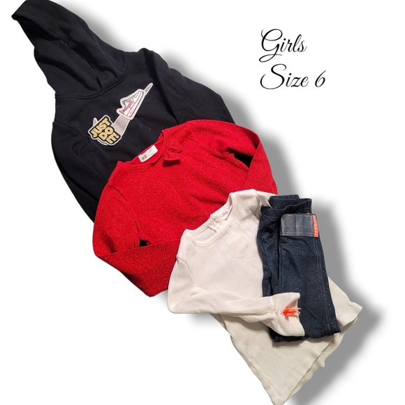 Little Lass Other - Girls Size 6 Hoodie and Sweater Set